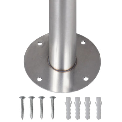 Brievenbus op standaard roestvrij staal driedubbel