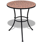 Bistro table 60 cm mosaic terracotta