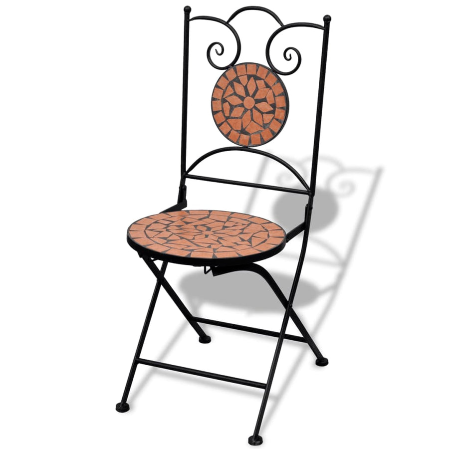 Bistrostoelen Inklapbaar Keramiek Terracottakleurig Bruin