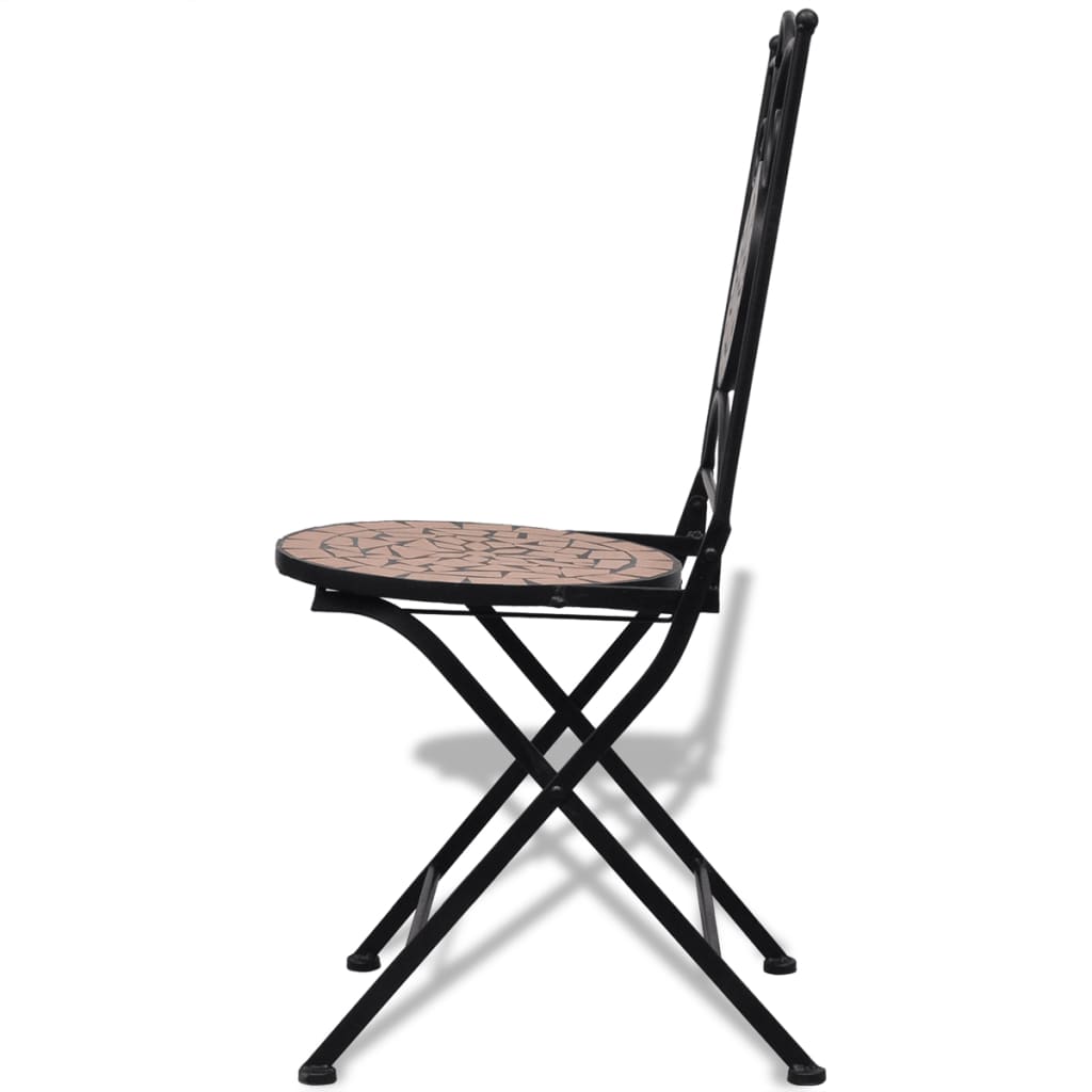 Bistrostoelen Inklapbaar Keramiek Terracottakleurig Bruin
