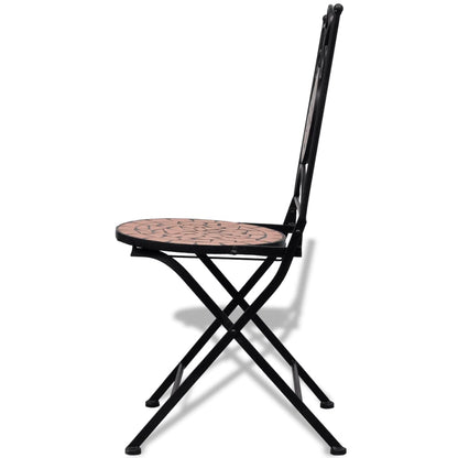 Bistrostoelen Inklapbaar Keramiek Terracottakleurig Bruin
