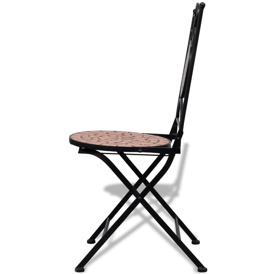 Bistrostoelen Inklapbaar Keramiek Terracottakleurig Bruin