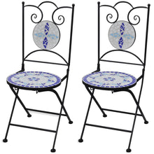 Bistrostoelen Inklapbaar Keramiek En Wit Blauw