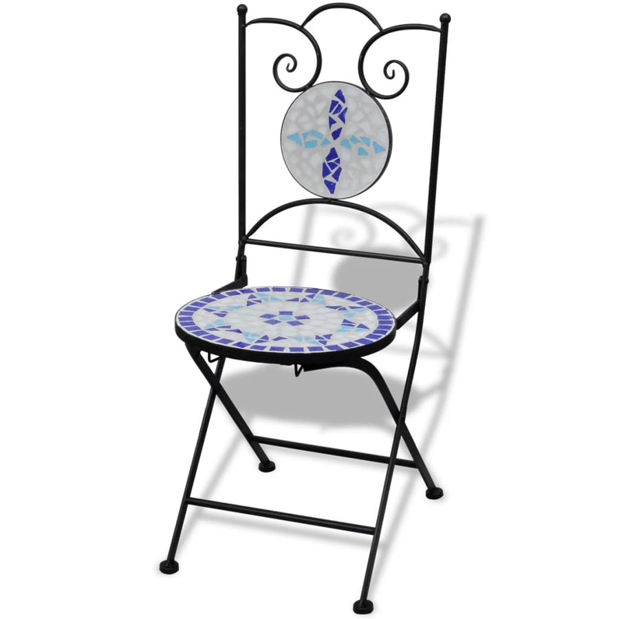 Bistrostoelen Inklapbaar Keramiek En Wit Blauw