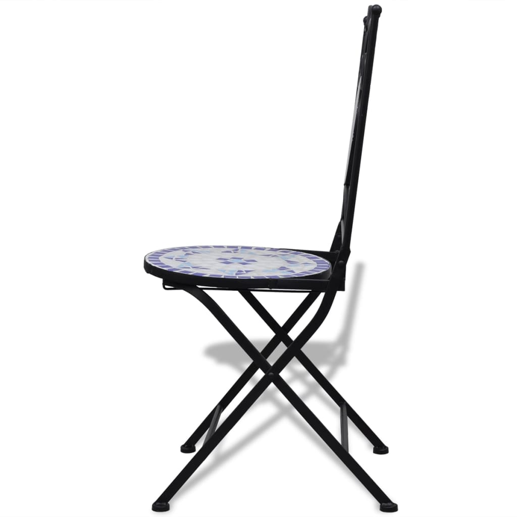 Bistrostoelen Inklapbaar Keramiek En Wit Blauw