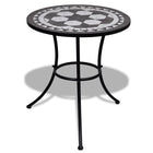 Bistro Table 60 cm Mosaic Black and White