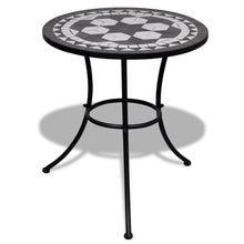 Bistrotafel 60 Cm Mozaïek En Wit Zwart Rond