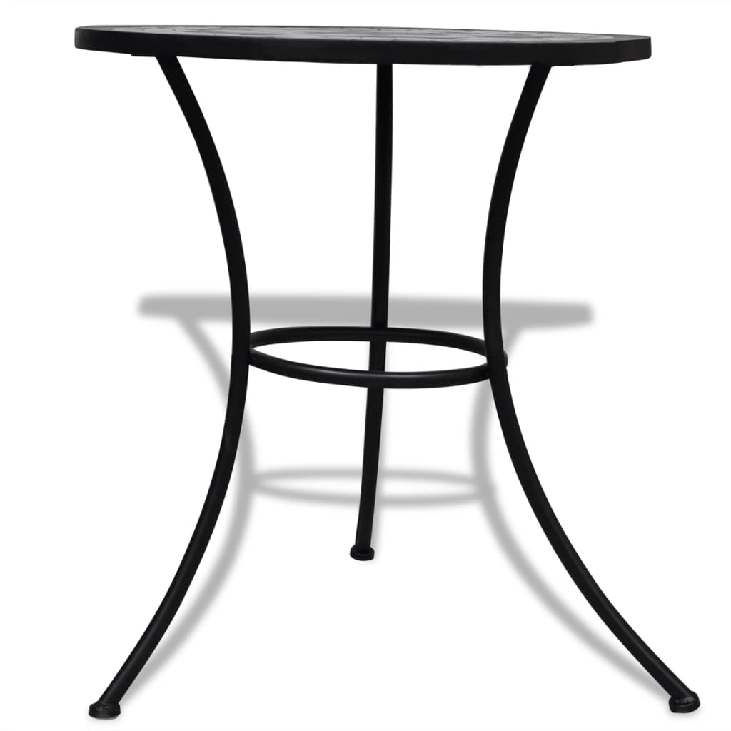 Bistrotafel 60 Cm Mozaïek En Wit Zwart Rond