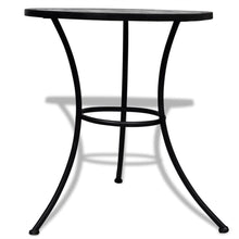 Bistrotafel 60 Cm Mozaïek En Wit Zwart Rond