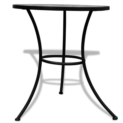 Bistrotafel 60 Cm Mozaïek En Wit Zwart Rond