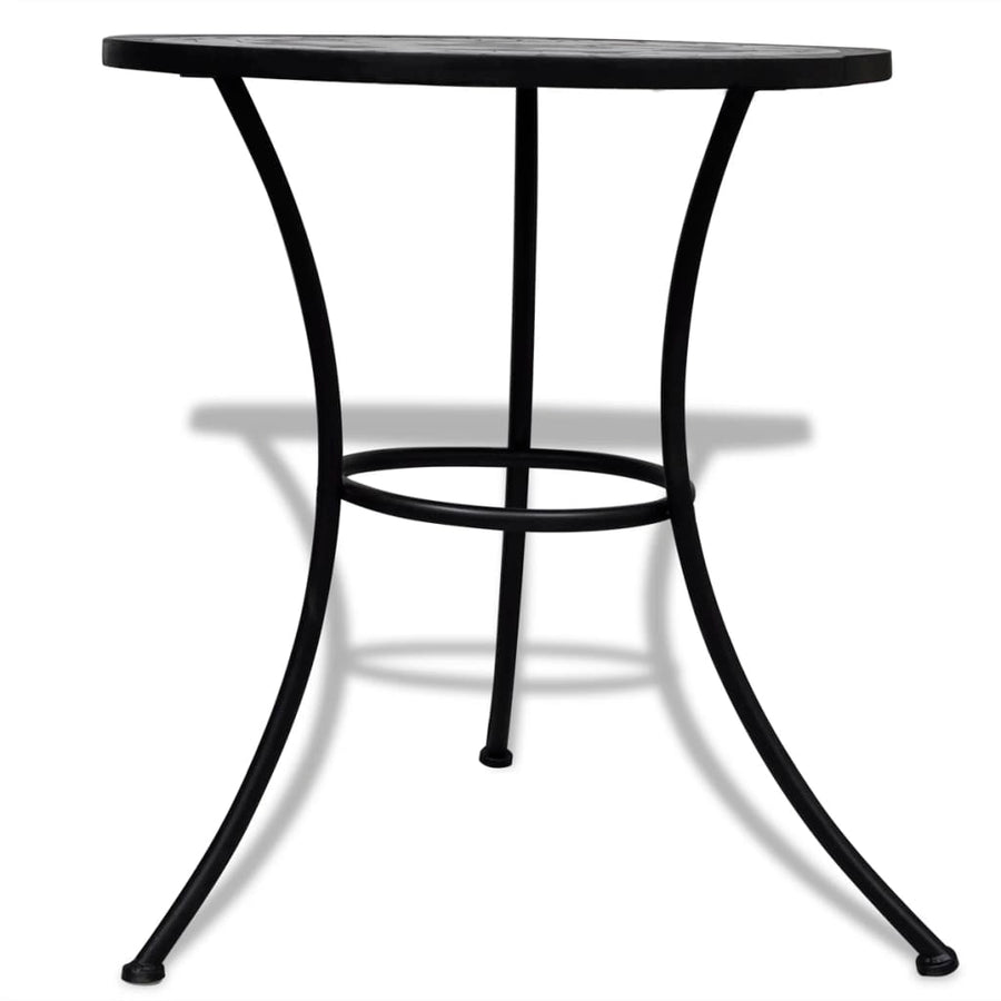 Bistrotafel 60 Cm Mozaïek En Wit Zwart Rond