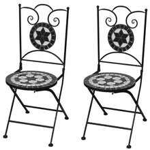 Bistrostoelen Inklapbaar Keramiek En Wit Zwart