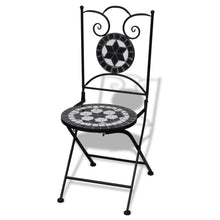 Bistrostoelen Inklapbaar Keramiek En Wit Zwart