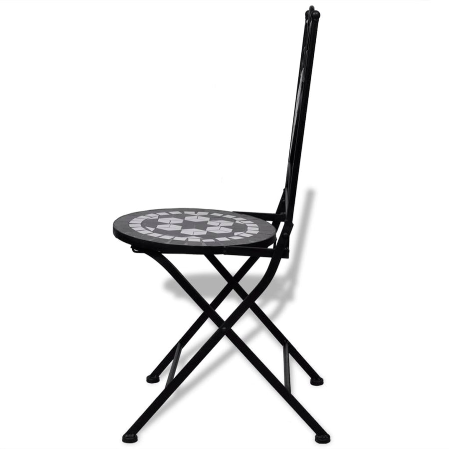Bistrostoelen Inklapbaar Keramiek En Wit Zwart