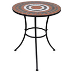 Bistrotafel 60 cm mozaïek terracotta wit