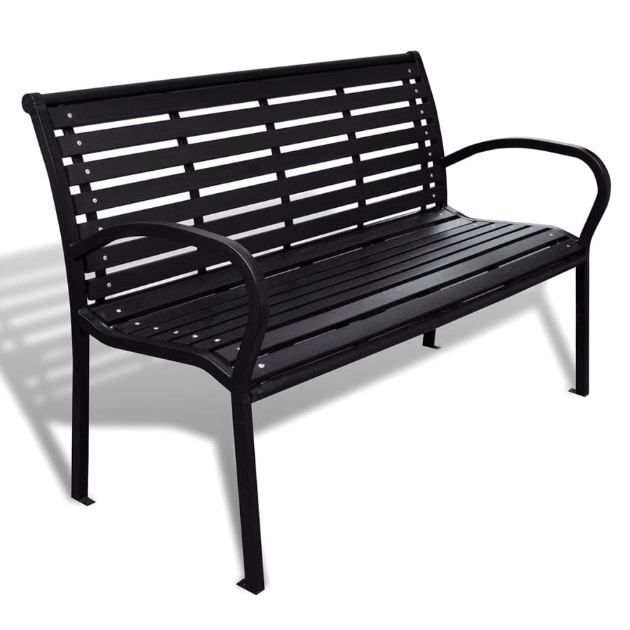Tuinbank Staal En Hkc Zwart 125 cm