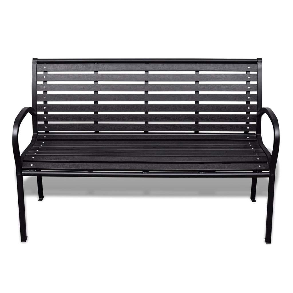 Tuinbank Staal En Hkc Zwart 125 cm