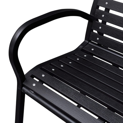Tuinbank Staal En Hkc Zwart 125 cm