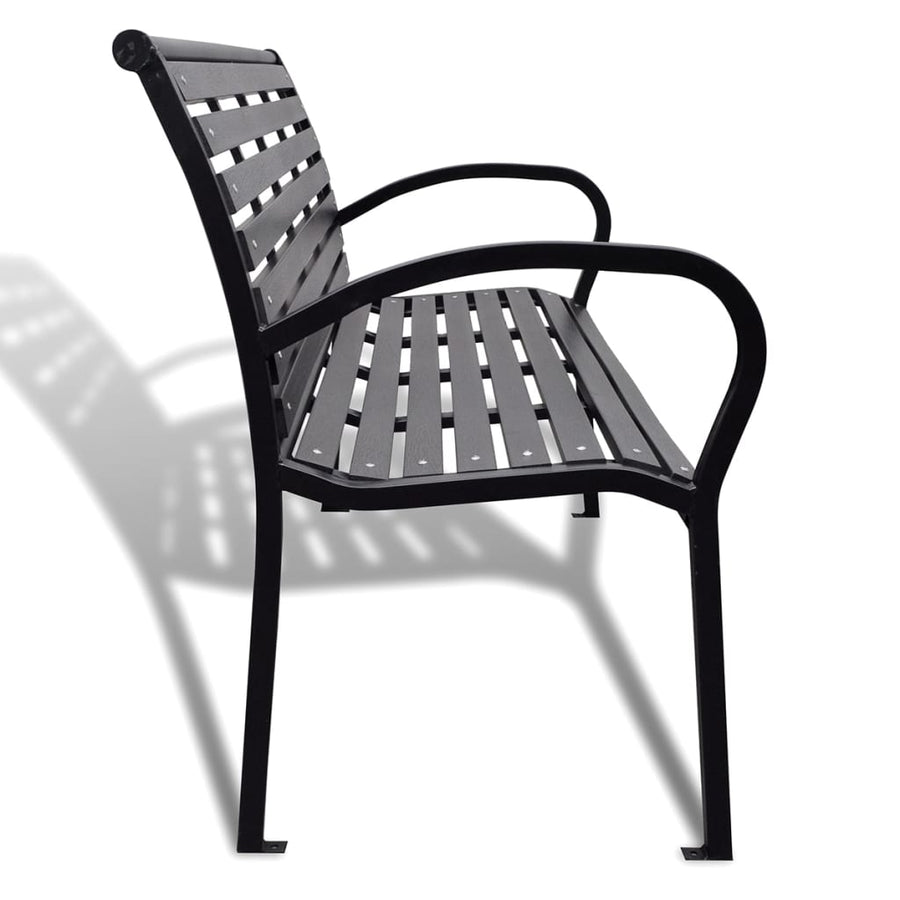 Tuinbank Staal En Hkc Zwart 125 cm