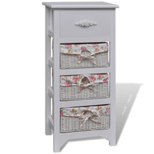 Kast Met Lade En 3 Manden Paulowniahout Wit 1 35 x 27 x 73.5 cm