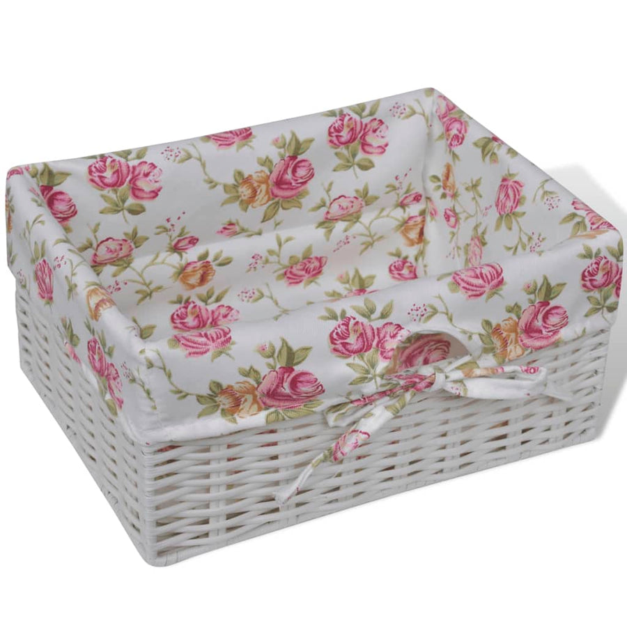 Kast Met Lade En 3 Manden Paulowniahout Wit 1 35 x 27 x 73.5 cm