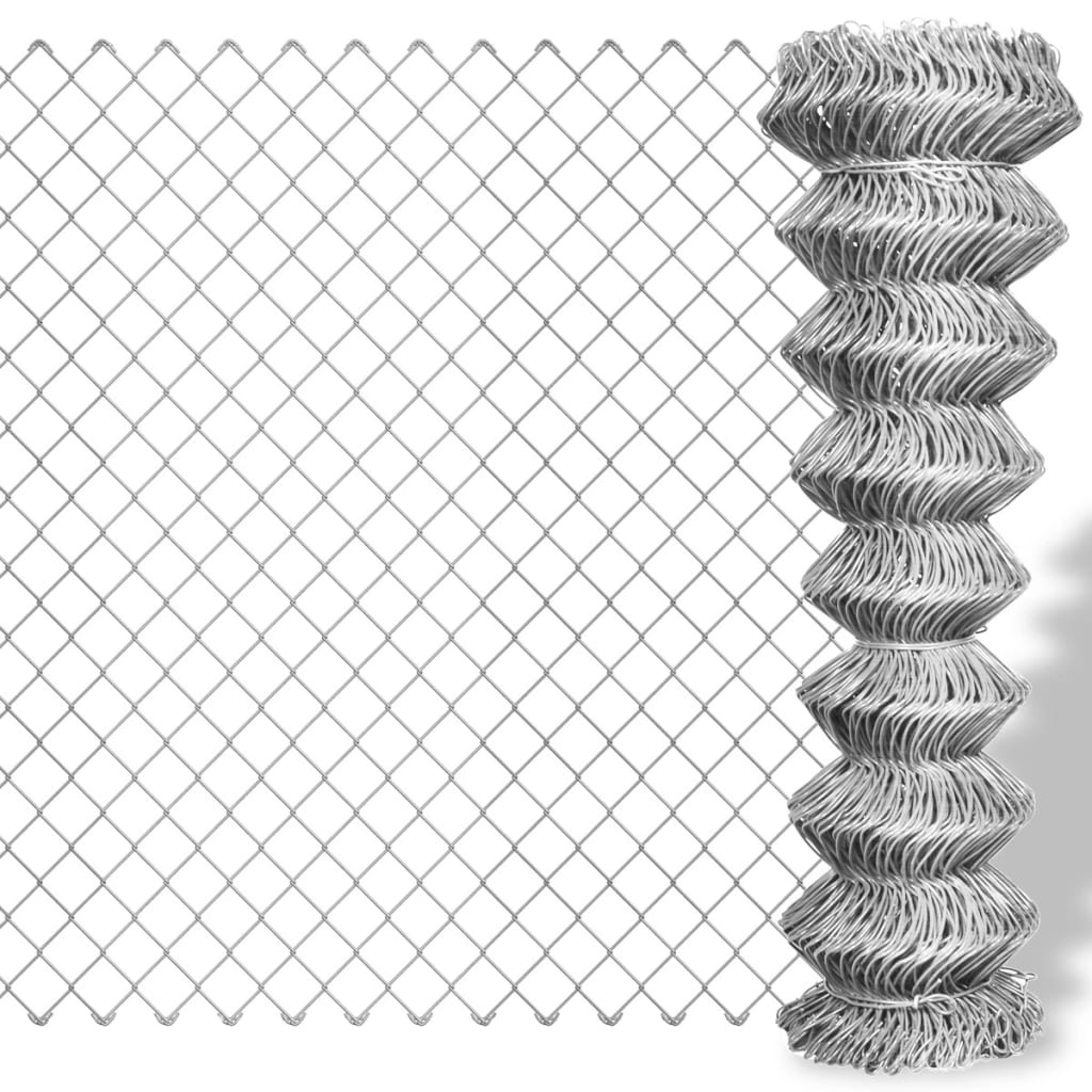 Gaashek 15x0,8 m gegalvaniseerd staal zilverkleurig 0.8 m 15 m