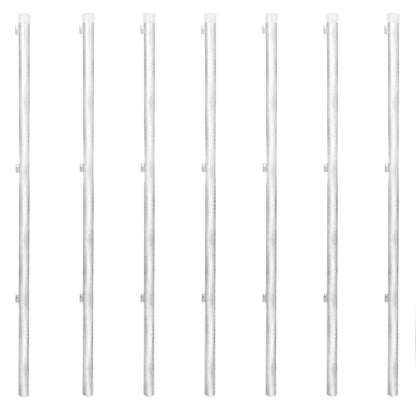 Gaashek Met Palen 5X,25 M Gegalvaniseerd Staal Kleurig 15 x 1.25 m Zilver