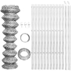 Gaashek Met Palen 25X0,8 M Gegalvaniseerd Staal Kleurig 25 x 0.8 m Zilver