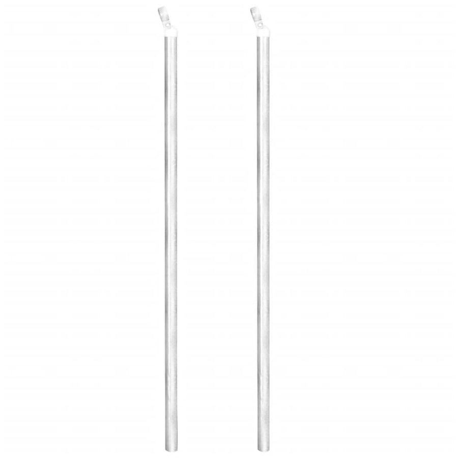 Gaashek met palen 25x1,5 m gegalvaniseerd staal 25 x 1.5 m Zilver