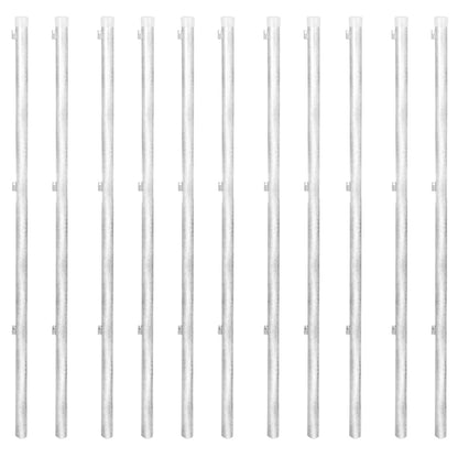 Gaashek met palen 25x1,5 m gegalvaniseerd staal 25 x 1.5 m Zilver