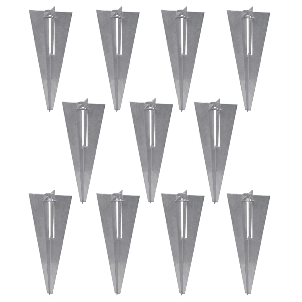 Gaashek met palen 25x1,5 m gegalvaniseerd staal 25 x 1.5 m Zilver