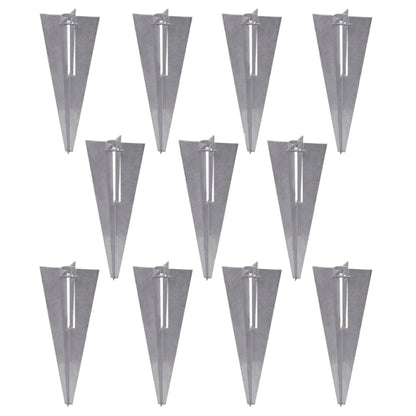 Gaashek met palen 25x1,5 m gegalvaniseerd staal 25 x 1.5 m Zilver