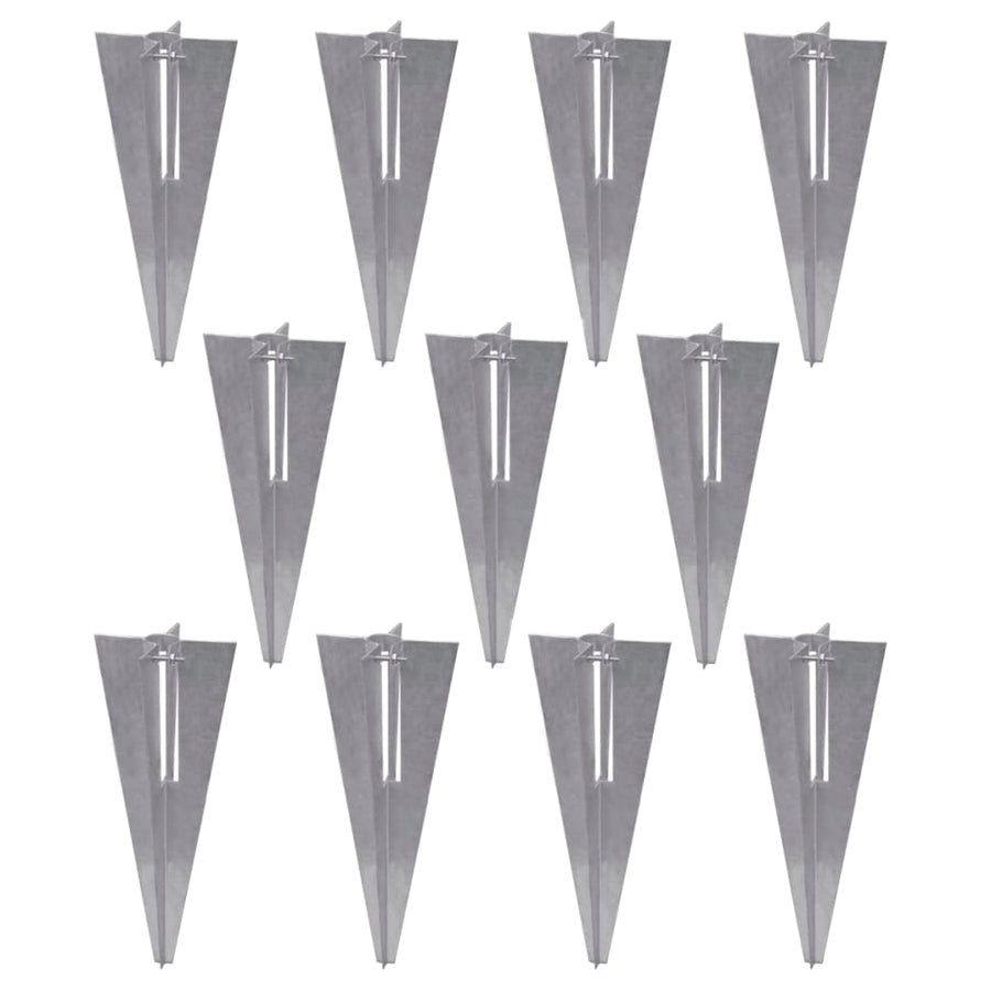Gaashek met palen 25x1,5 m gegalvaniseerd staal 25 x 1.5 m Zilver