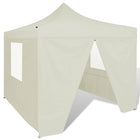 Folding tent with 4 side panels 3x3 m cream