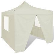 Partytent 3x3 m crème met 4 zijwanden