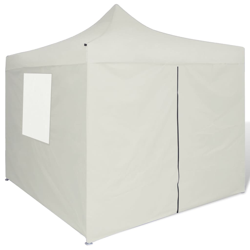 Vouwtent Met 4 Zijwanden 3X3 M Crème