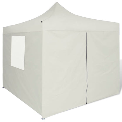 Vouwtent Met 4 Zijwanden 3X3 M Crème