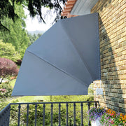 Foldable balcony screen 210x210 cm grey