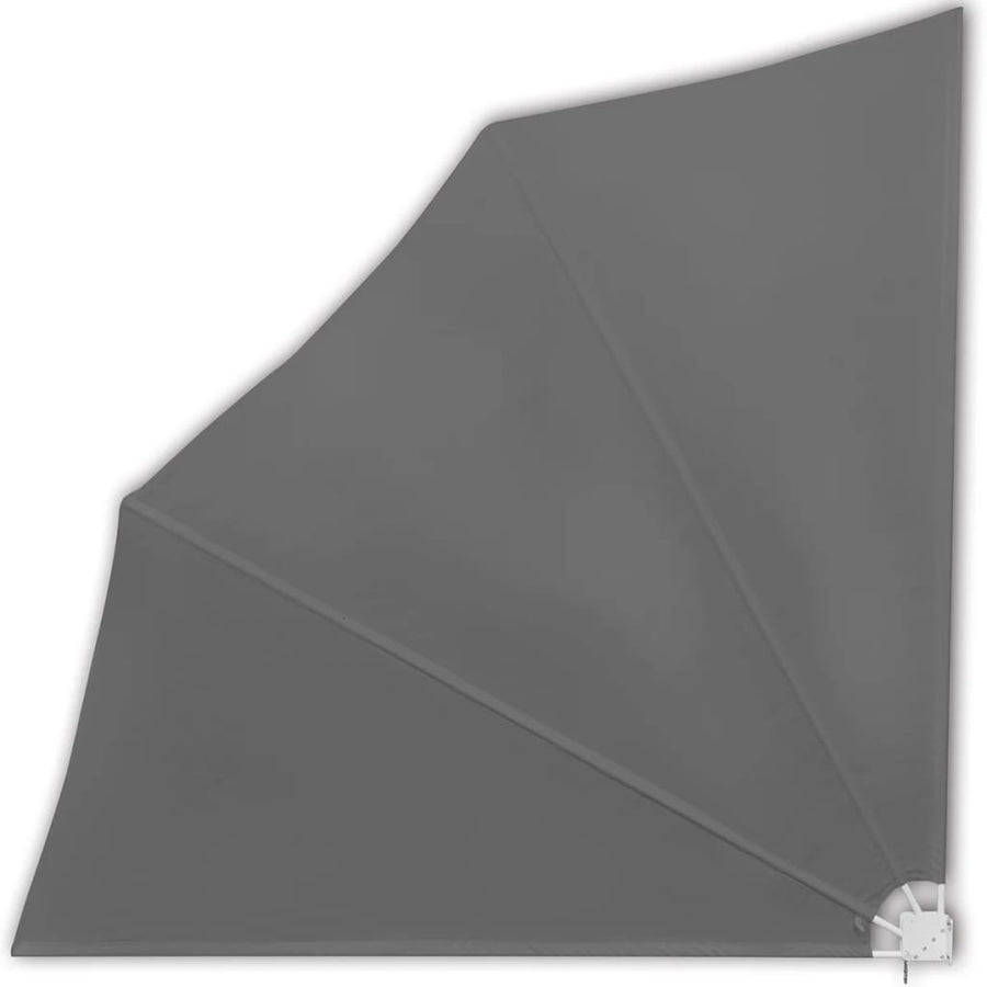 Balkonscherm inklapbaar 140x140 cm grijs