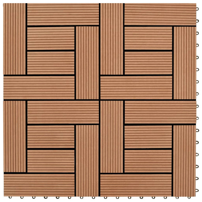 Terrastegels Stuks 30 X 30 Cm Wpc 1 M2 11 Bruin Patroon 2