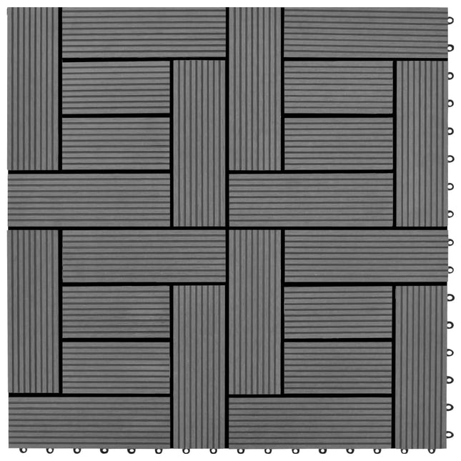 Terrastegels Stuks 30 X 30 Cm Wpc 1 M2 () 11 Grijs Patroon 2