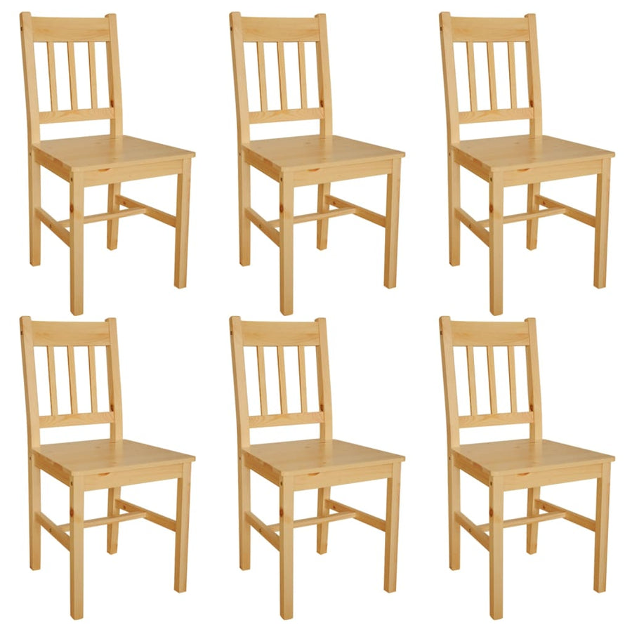 Eetkamerstoelen Grenenhout 6 Beige