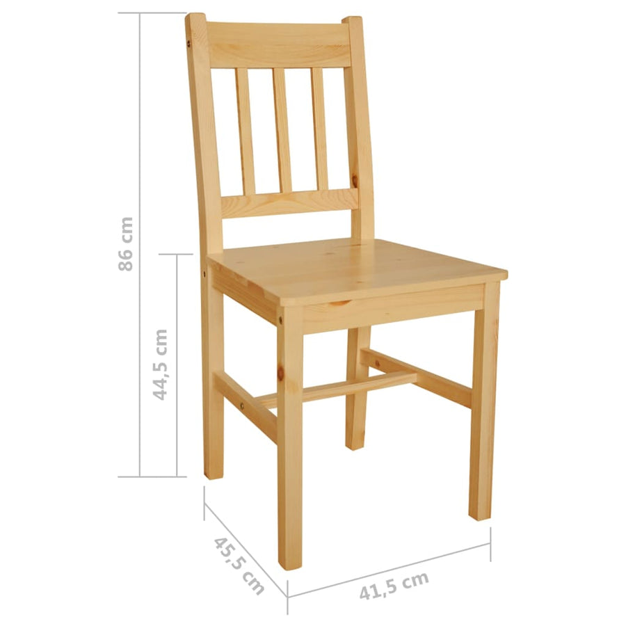 Eetkamerstoelen Grenenhout 6 Beige