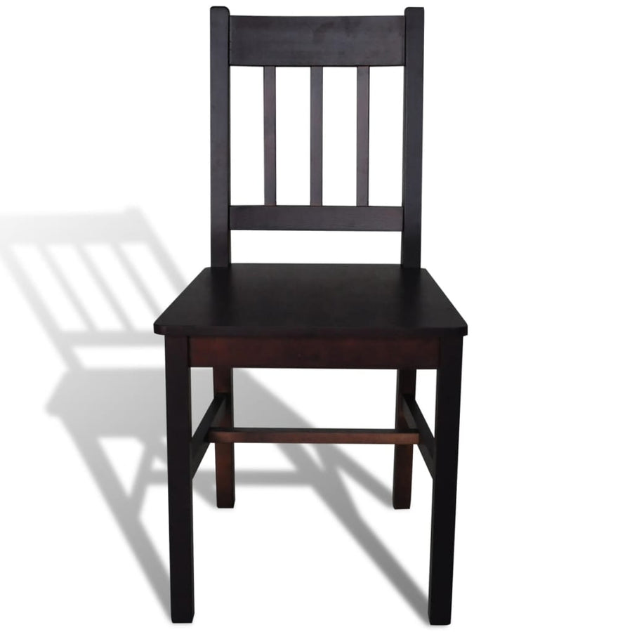 Eetkamerstoelen Grenenhout 6 Donkerbruin