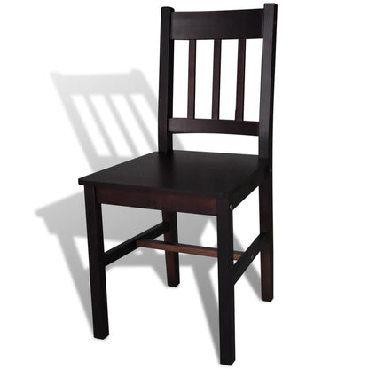 Eetkamerstoelen Grenenhout 6 Donkerbruin