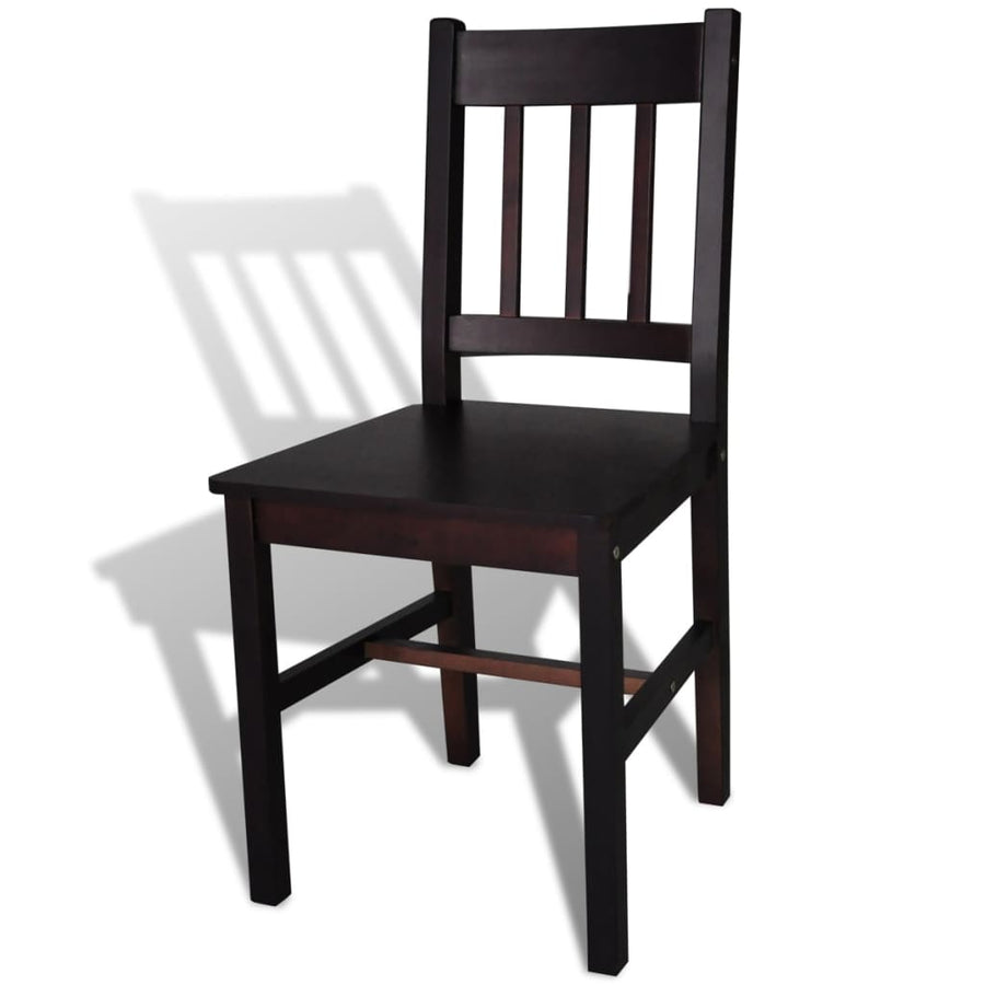 Eetkamerstoelen Grenenhout 6 Donkerbruin