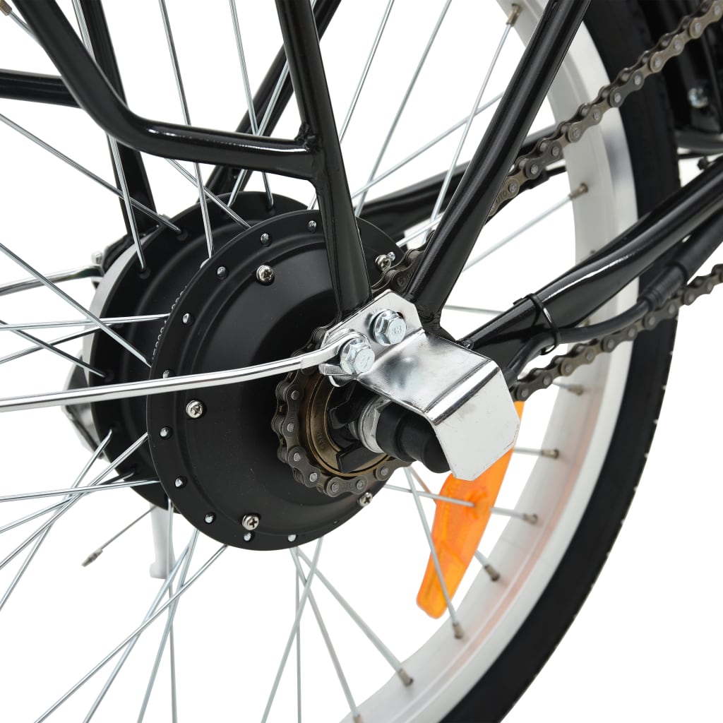 Elektrische Fiets Inklapbaar Met Li-Ion-Accu Aluminiumlegering Zwart