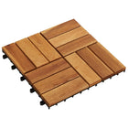 Terrastegels acaciahout 30 x 30 cm (10 stuks) Bruin Patroon 1