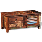 Tv-meubel massief gerecycled hout 1 deur 2 lades