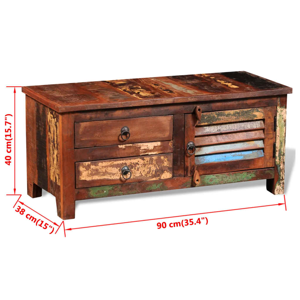 Tv-meubel massief gerecycled hout